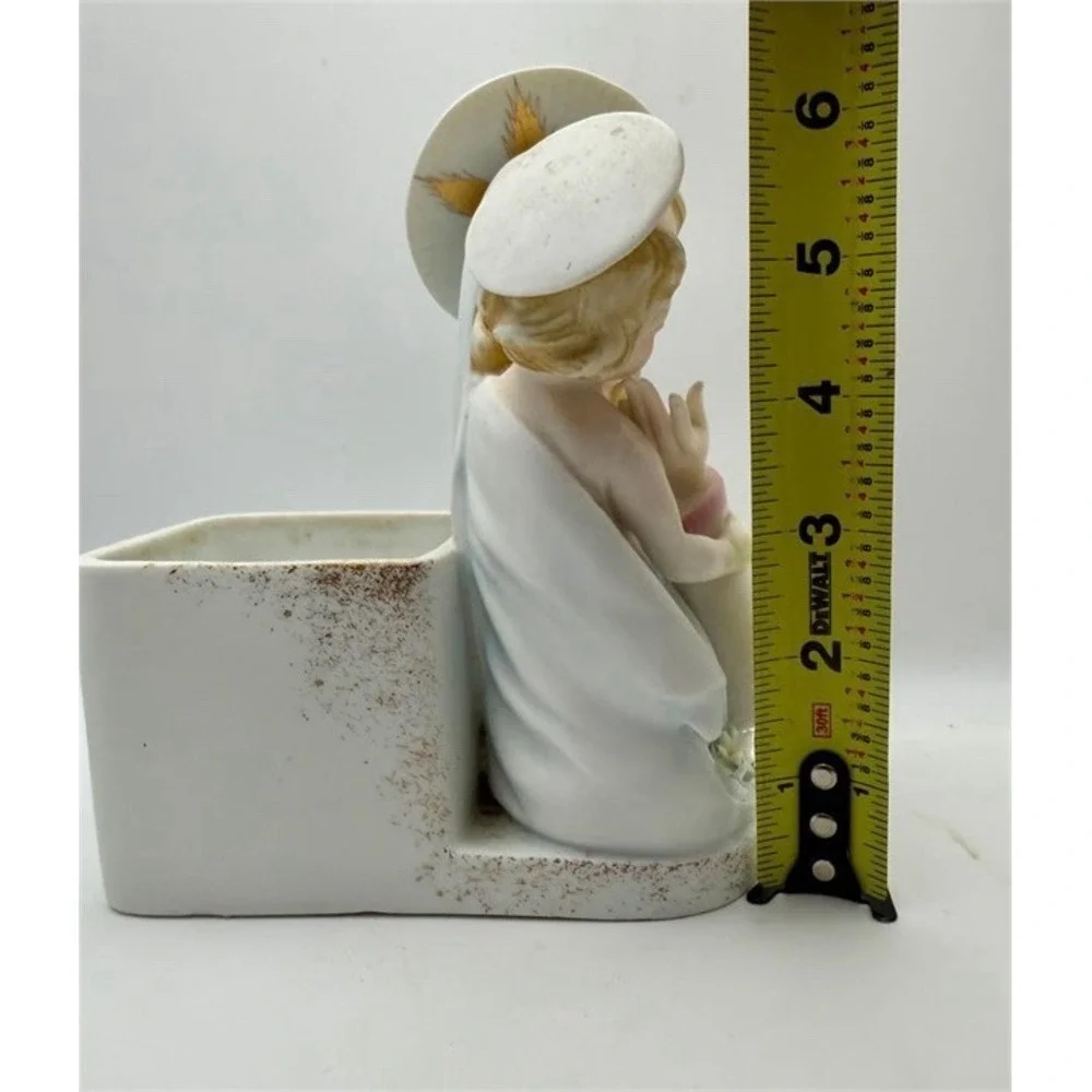 Lefton Madonna Child Planter KW150 Religious Vase